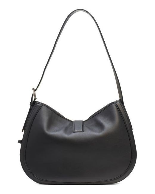 Alexander McQueen Black T-Bar Leather Shoulder Bag