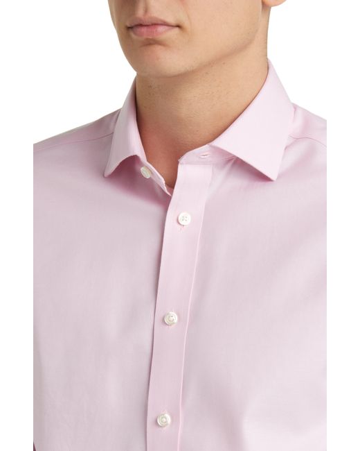 Charles Tyrwhitt Gray Slim Fit Non-iron Solid Twill Dress Shirt for men