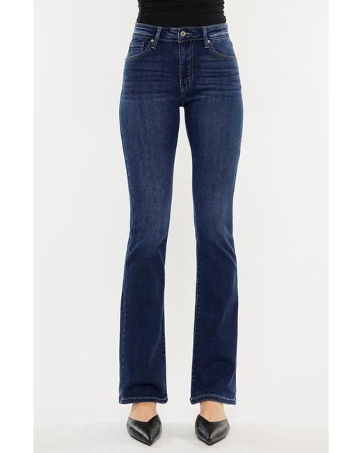 Kancan Blue Denver Essentials High Rise Bootcut Jeans