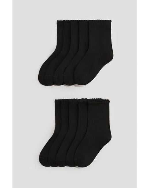 H&M Black 10-Pack Socks
