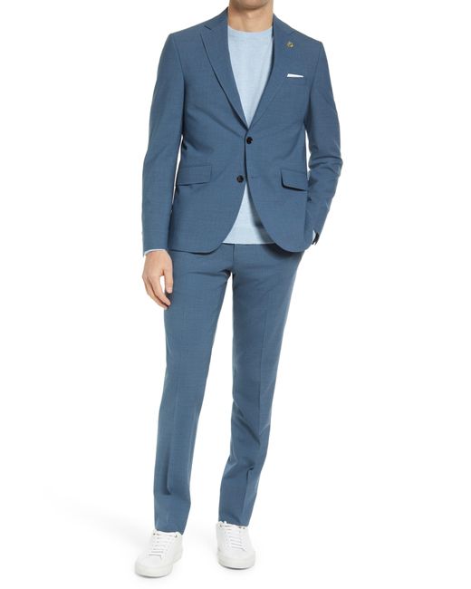 Ted Baker Blue Ron Extra Slim Fit Wool Suit for men