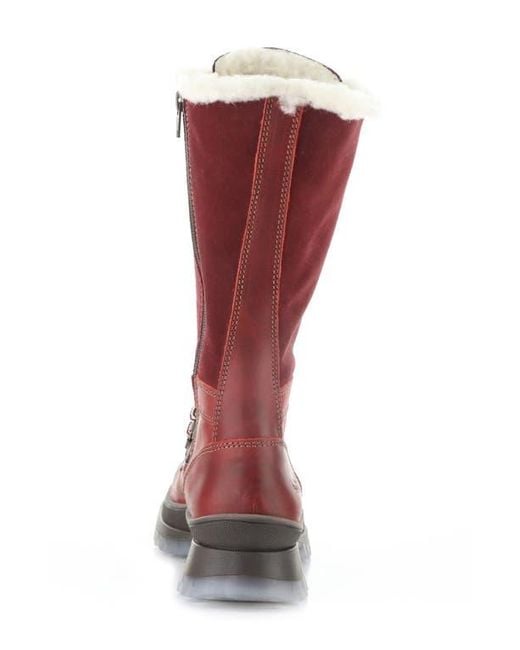 Bos. & Co. Red Dell Waterproof Wool Faux Shearling Lined Boot