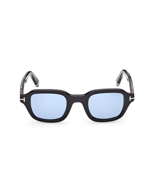 Tom Ford Blue 46Mm Small Square Sunglasses for men