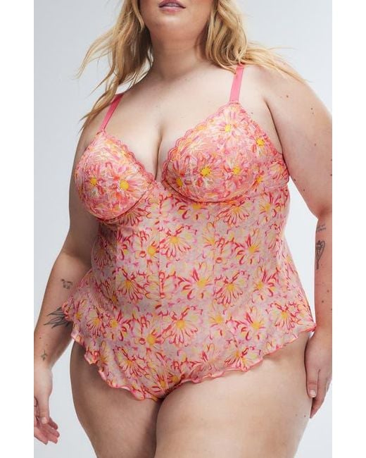 Savage x Fenty Multicolor Sunray Lace Underwire Teddy