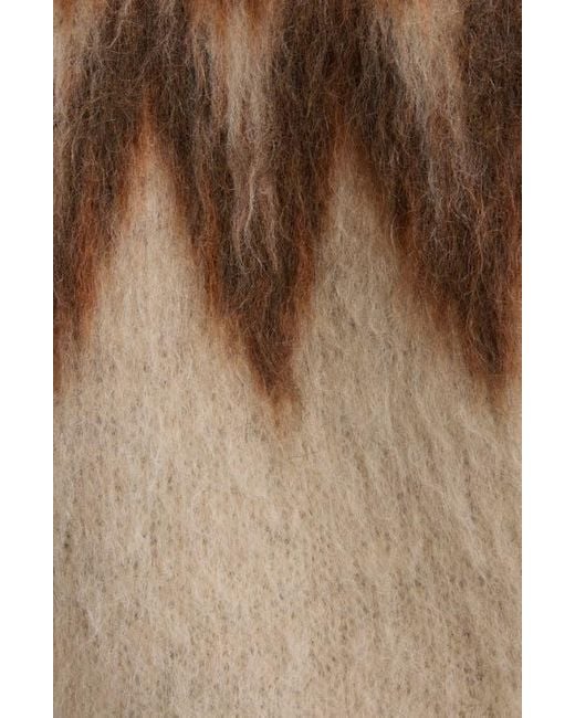 Isabel Marant Brown Natania Wool & Mohair Blend Fair Isle Sweater