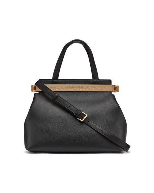 Karl Lagerfeld Black Jacqueline Satchel