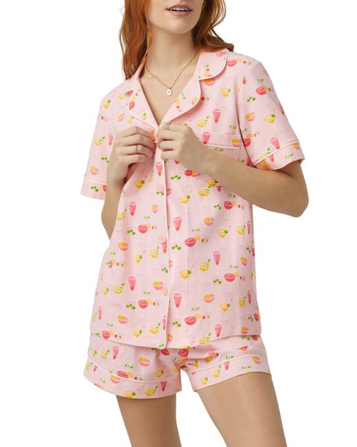 Bedhead Pink Print Stretch Organic Cotton Jersey Short Pajamas