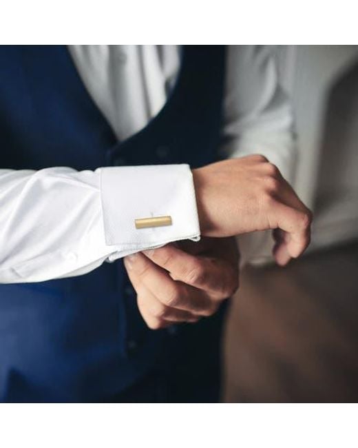 Link Up Metallic Tone Bar Cufflinks for men