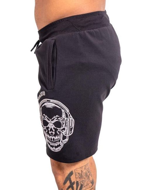 Maceoo Blue Skull 80 Drawstring Shorts for men
