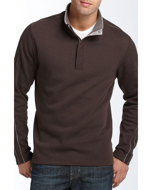 Boss Brown Hugo 'piceno' Regular Fit Long Sleeve Pullover for men