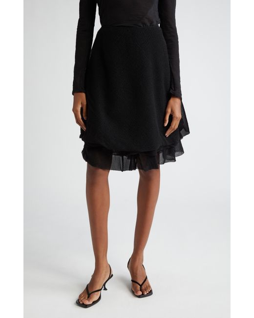 Proenza Schouler Black Julia Micropleated Jersey Skirt