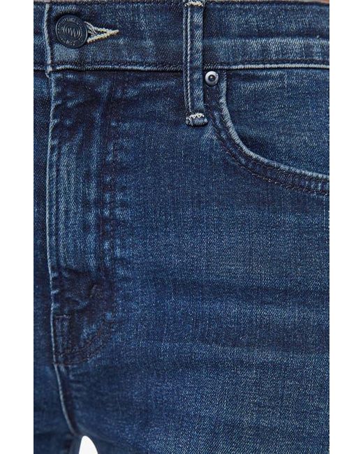Mother Blue The Kick It High Waist Straight Leg Jeans