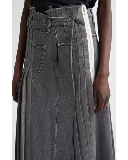 Kuro Gray Remake Denim Mark Vi Maxi Skirt