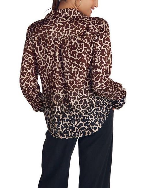 Bella Dahl Black Ombré Leopard Print Button-Up Shirt