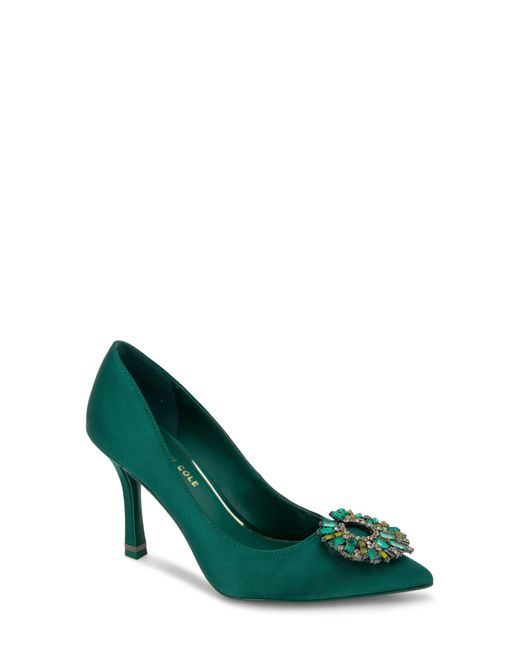 Kenneth Cole Green Romi Starburst Pointed Toe Pump