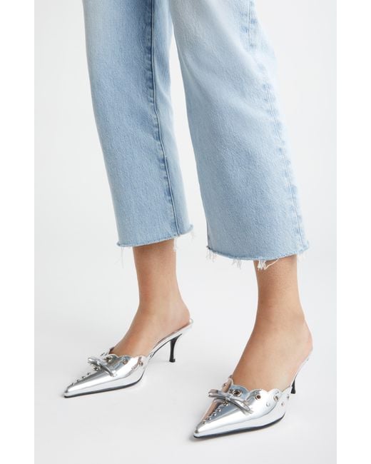 Jeffrey Campbell White Gratis Pointed Toe Mule