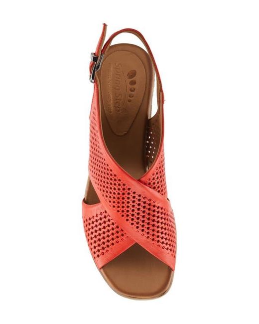 Spring Step Red Luanca Slingback Sandal