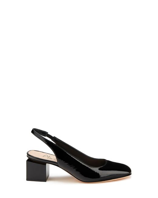 Agl Attilio Giusti Leombruni Black Angie Block Heel Slingback Pump