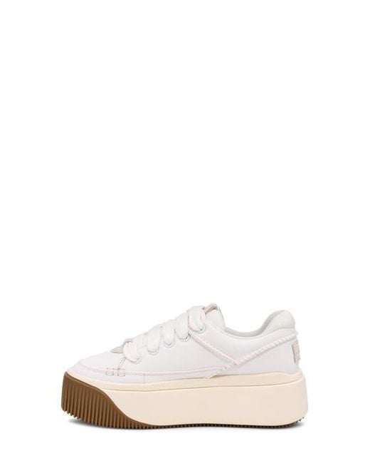 Ugg White Ez-Duzzit Platform Sneaker