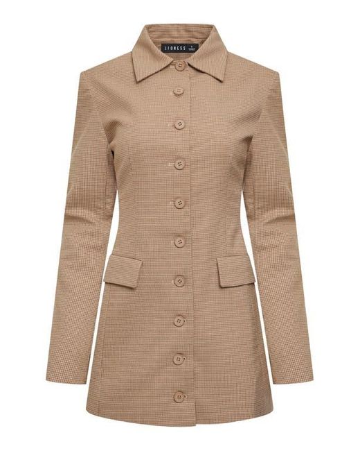 Lioness Natural Cheri Long Sleeve Minidress