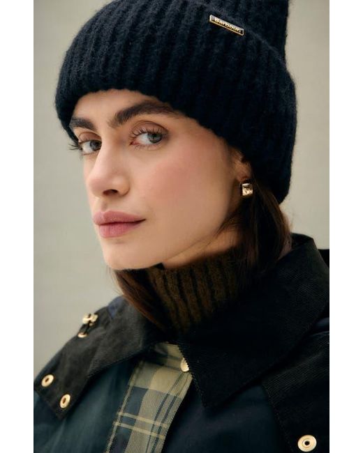 Barbour Black Meryl Cuff Beanie
