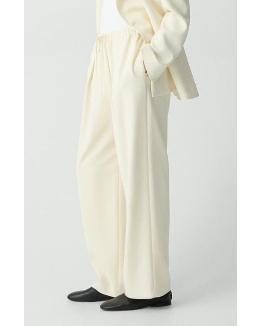 Theory White Drawstring Pants