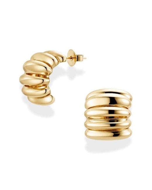 MOD AND JO Metallic Laurel Statement Stud Earrings