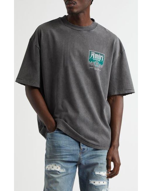 Amiri Lounge Crystal Embellished Cotton Graphic T-Shirt in