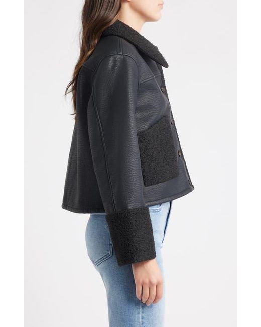 Rails Black Dria Faux Leather & Faux Shearling Jacket