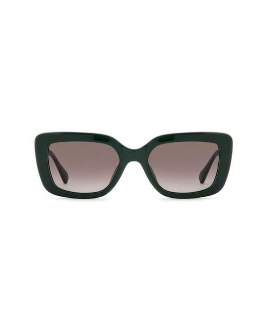 Fossil Brown 52Mm Gradient Rectangular Sunglasses