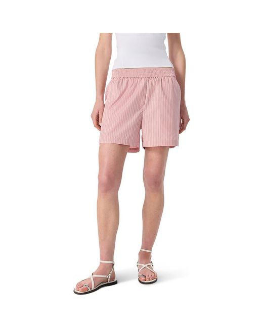 Rag & Bone Pink Emma Stripe Poplin Shorts