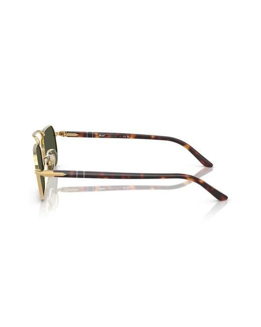 Persol Green 57Mm Polarized Rectangular Sunglasses for men