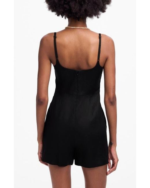 Madewell Black Square Neck Romper