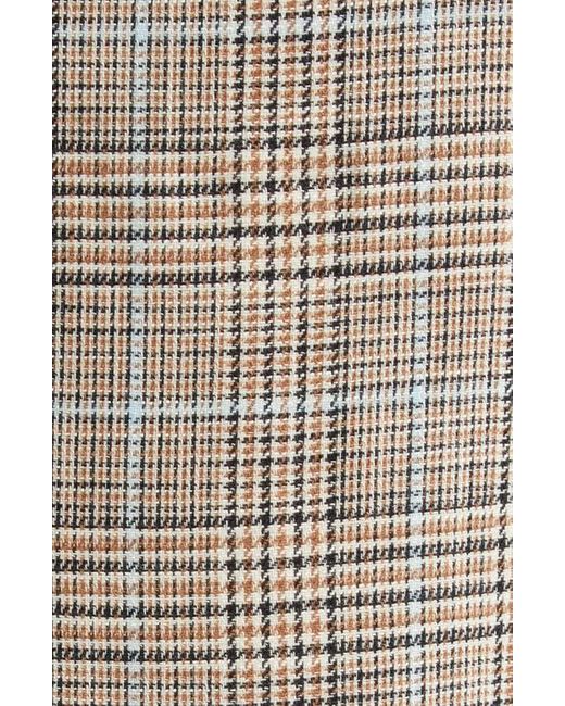 St. John Natural Prince Of Wales Plaid Crop Jacket