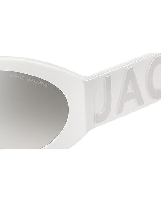 Marc Jacobs White 54mm Round Sunglasses