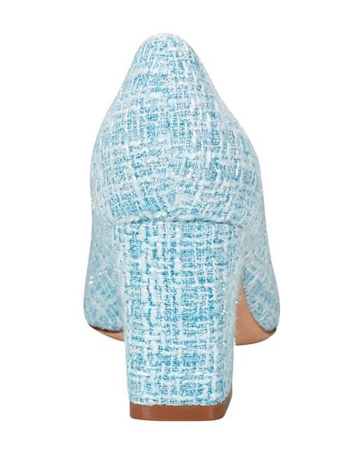 Marc Fisher Blue Zala Block Heel Pump