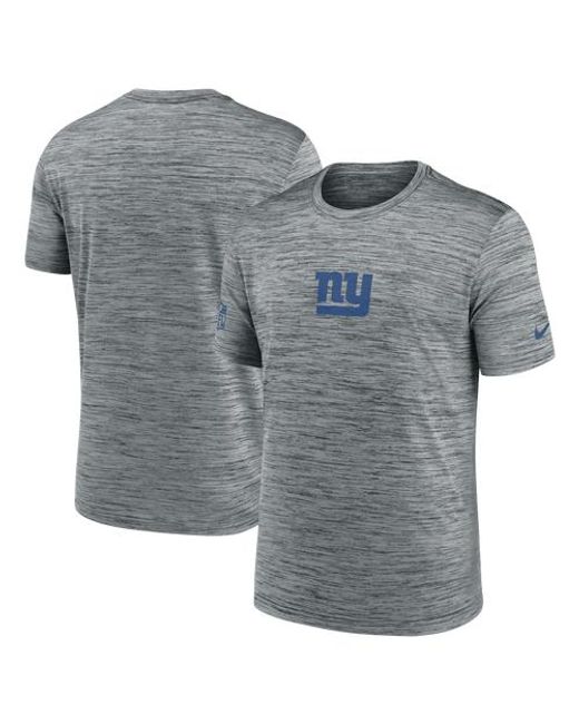 Nike Gray New York Giants Sideline Velocity Performance T-Shirt for men