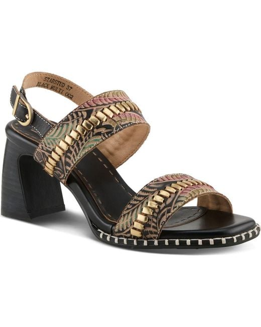 Spring Step Metallic Starstud Slingback Sandal