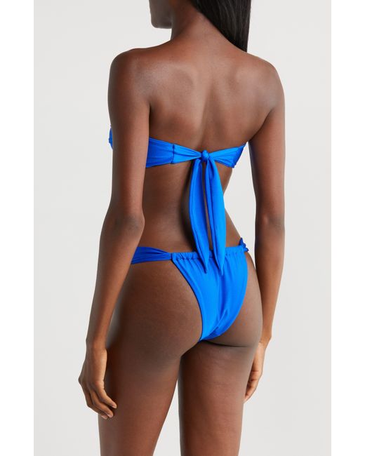 Kulani Kinis Blue Strapless O-ring Bikini Top