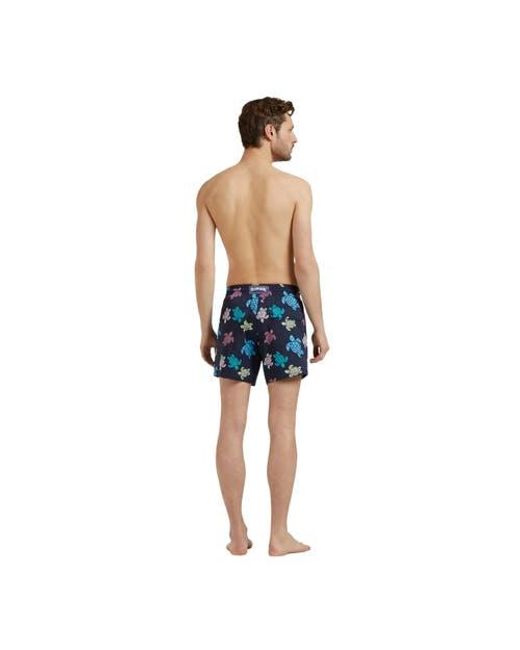 Vilebrequin Blue Tortues Multicolores Stretch Swim Trunks for men