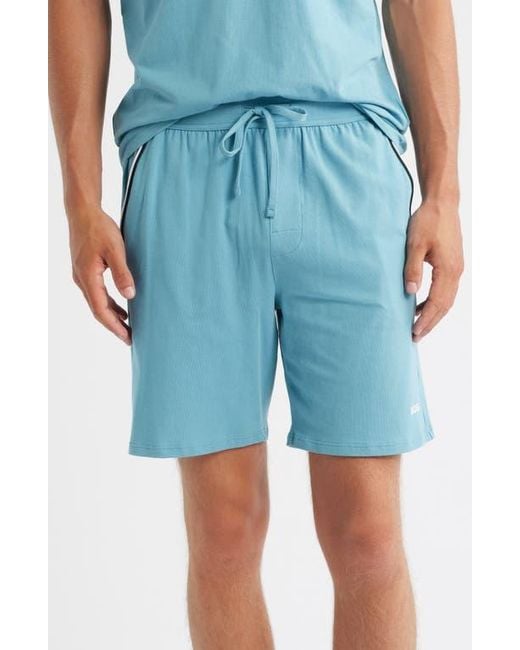 Boss Blue Unique Stretch Cotton Pajama Shorts for men
