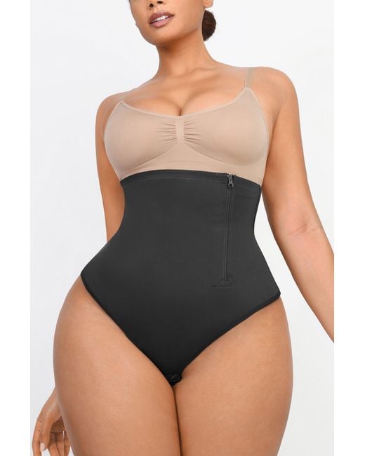Shapellx Black Side Zip Shaping Panty