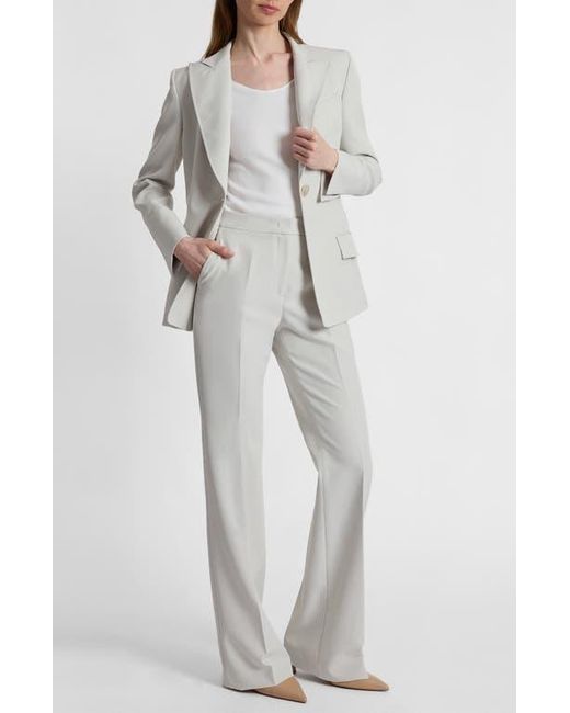 Santorelli Gray Jess Crepe Single Button Jacket