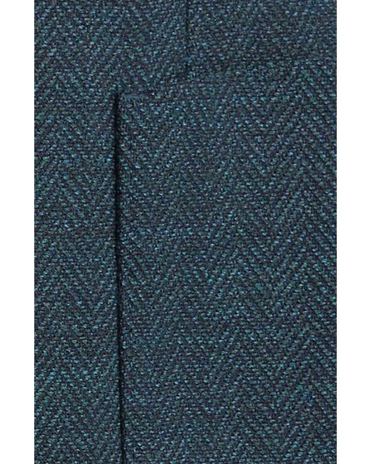 Nordstrom Blue Herringbone Stretch Wool Sport Coat for men
