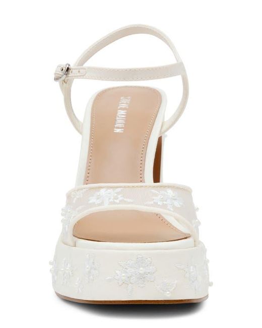 Steve Madden White Lianda Platform Sandal