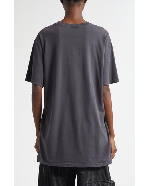 Collina Strada Gray Oversize Organic Cotton Graphic T-Shirt
