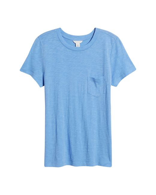 Caslon Blue Caslon(r) Core Slub Crewneck T-shirt