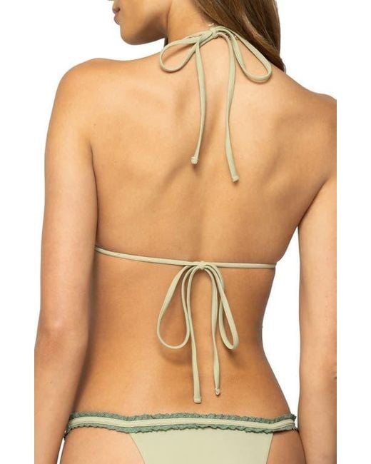 Edikted Green Mandy Triangle Bikini Top