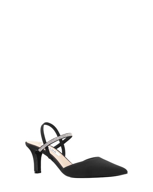 Nina Black Billie Slingback Pointed Toe Pump