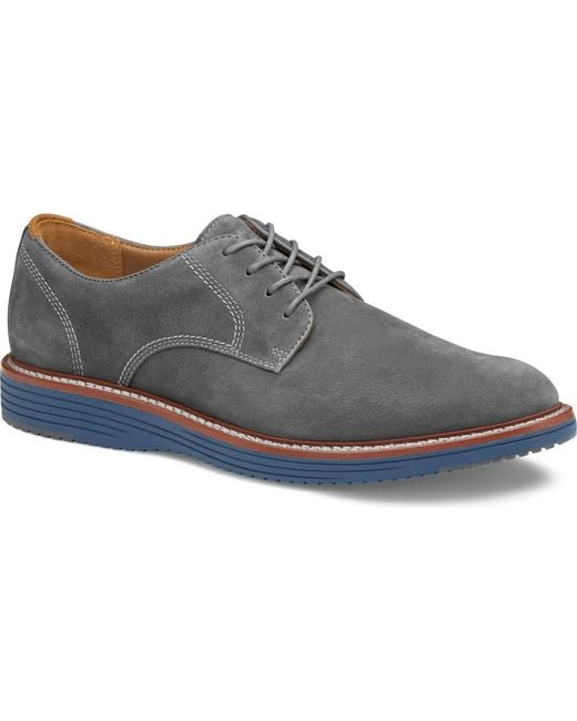 Johnston & Murphy Gray Upton Plain Toe Derby for men